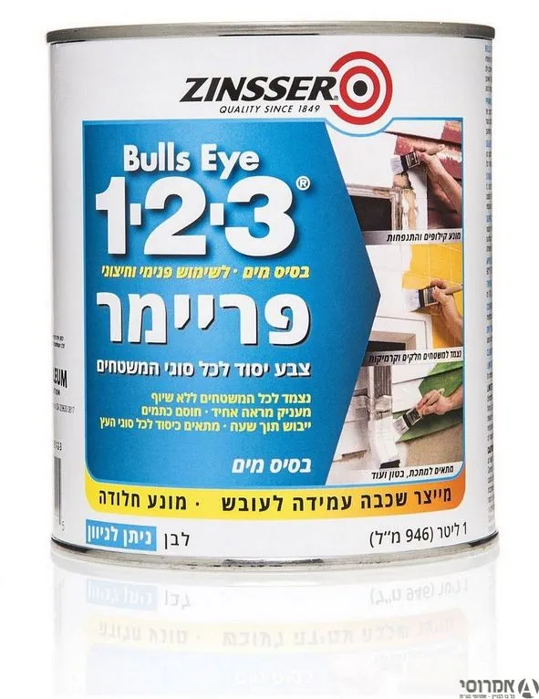 נוזל פריימר על בסיס מים 1-2-3 אלרם [ליטר] 3